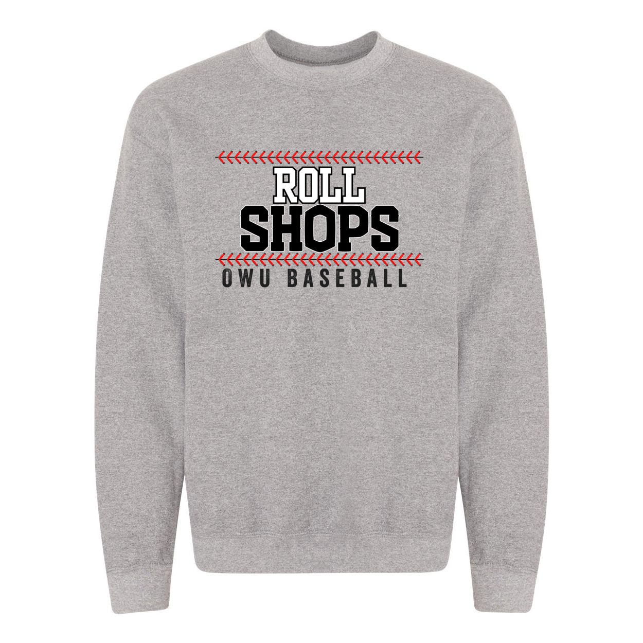 Adult Unisex OWU Roll Shops Baseball Graphic Sweatshirt - Ohio Wesleyan University