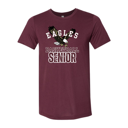 Adult Unisex Super Soft Flying Eagle Basketball Senior Short Sleeve Graphic Tee