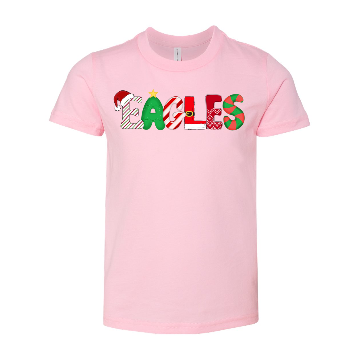 Youth Eagles Fun & Festive Holiday Graphic Short Sleeve Soft Tee