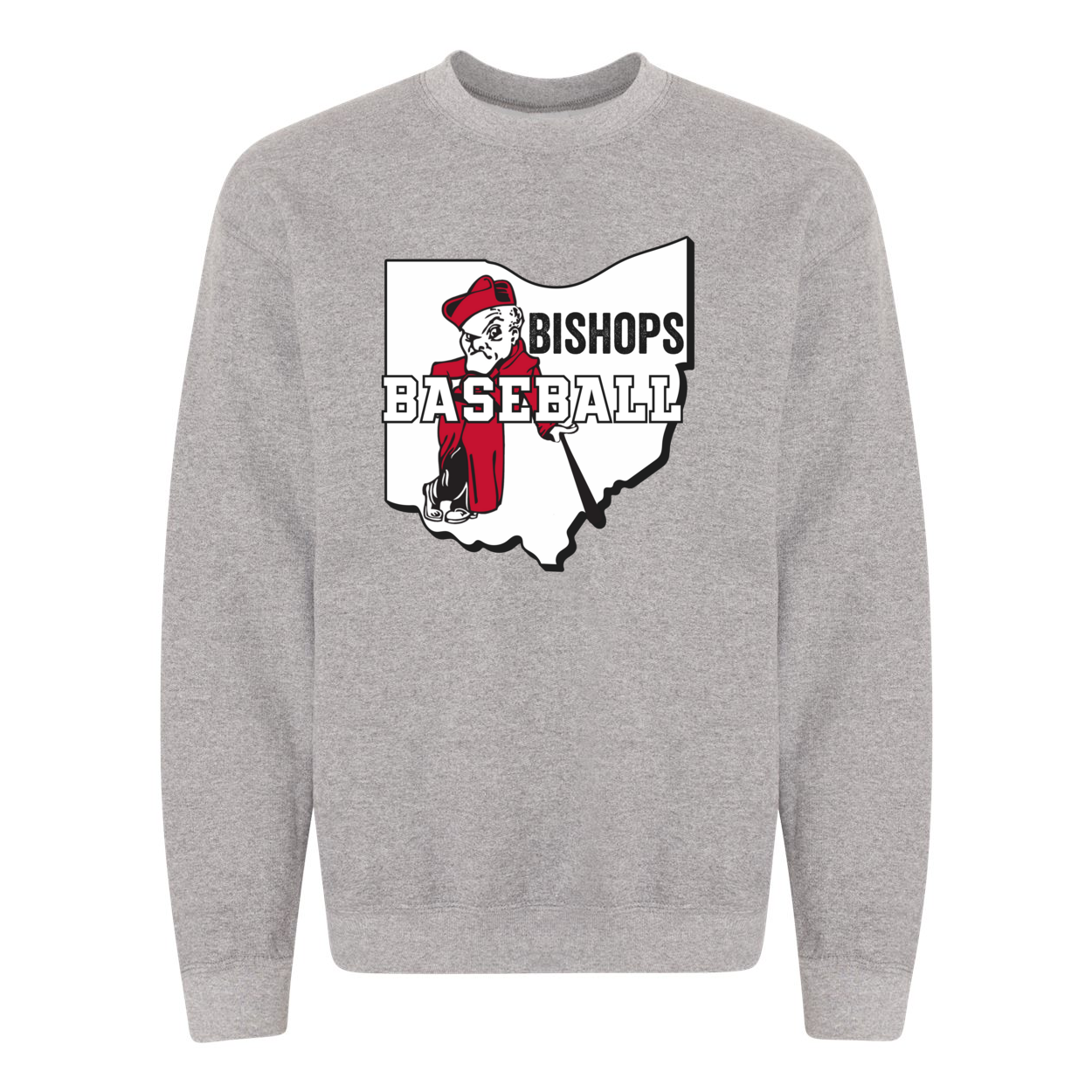 Adult Unisex Ohio Battling Bishops Baseball Graphic Sweatshirt - Ohio Wesleyan University