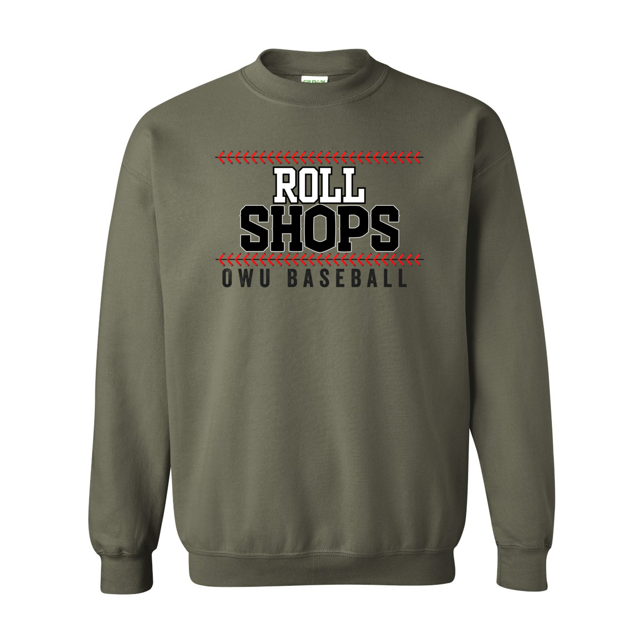 Adult Unisex OWU Roll Shops Baseball Graphic Sweatshirt - Ohio Wesleyan University