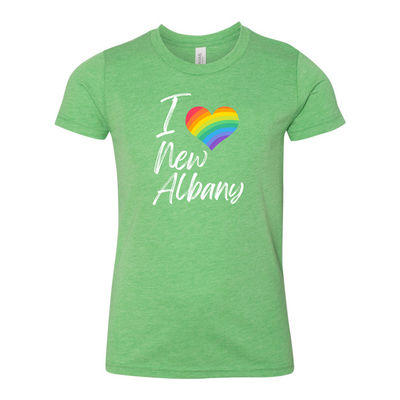 Youth City Rainbow Pride Heart Super Soft Short Sleeve Graphic Tee - New Albany