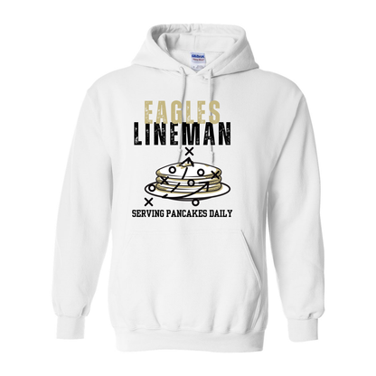 Adult Unisex Eagles Lineman Pancake Graphic Hoodie