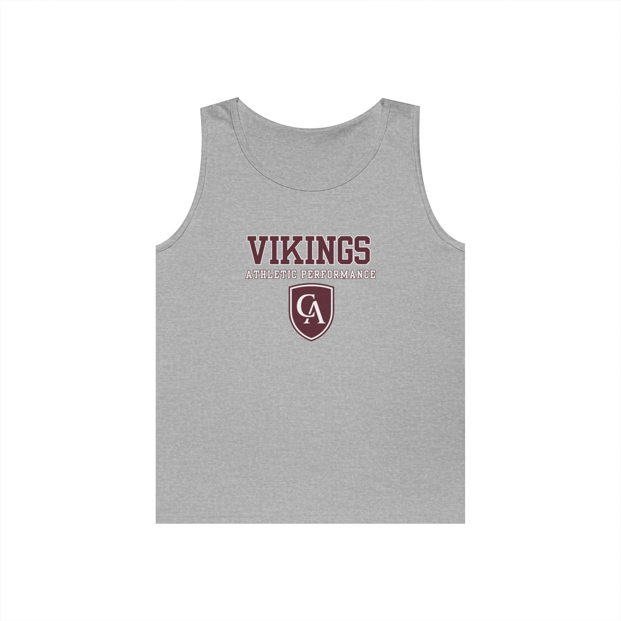Adult Unisex Columbus Academy Vikings Athletic Performance Graphic Gildan Heavy Blend Cotton Tank