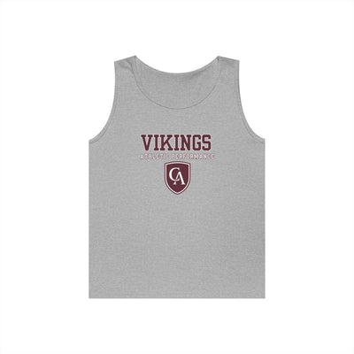 Adult Unisex Columbus Academy Vikings Athletic Performance Graphic Gildan Heavy Blend Cotton Tank