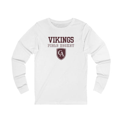 Adult Unisex Columbus Academy Vikings Field Hockey Graphic Bella + Canvas Long Sleeve Soft Tee