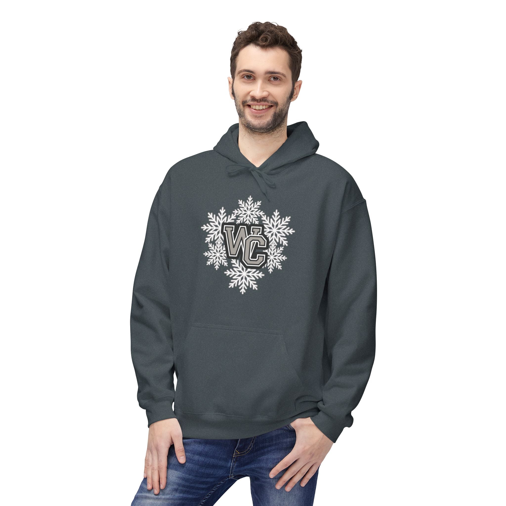 Adult Unisex Westerville Central Spirited Snowflake Graphic Soft Style Hoodie