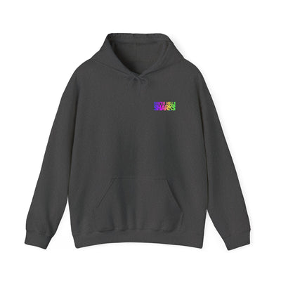 Adult Unisex South Hills Swim Team Neon Rainbow Graphic Hoodie