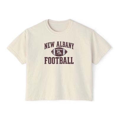 Women's New Albany New Albany Football Pride Graphic Boxy Crop Short Sleeve Tee