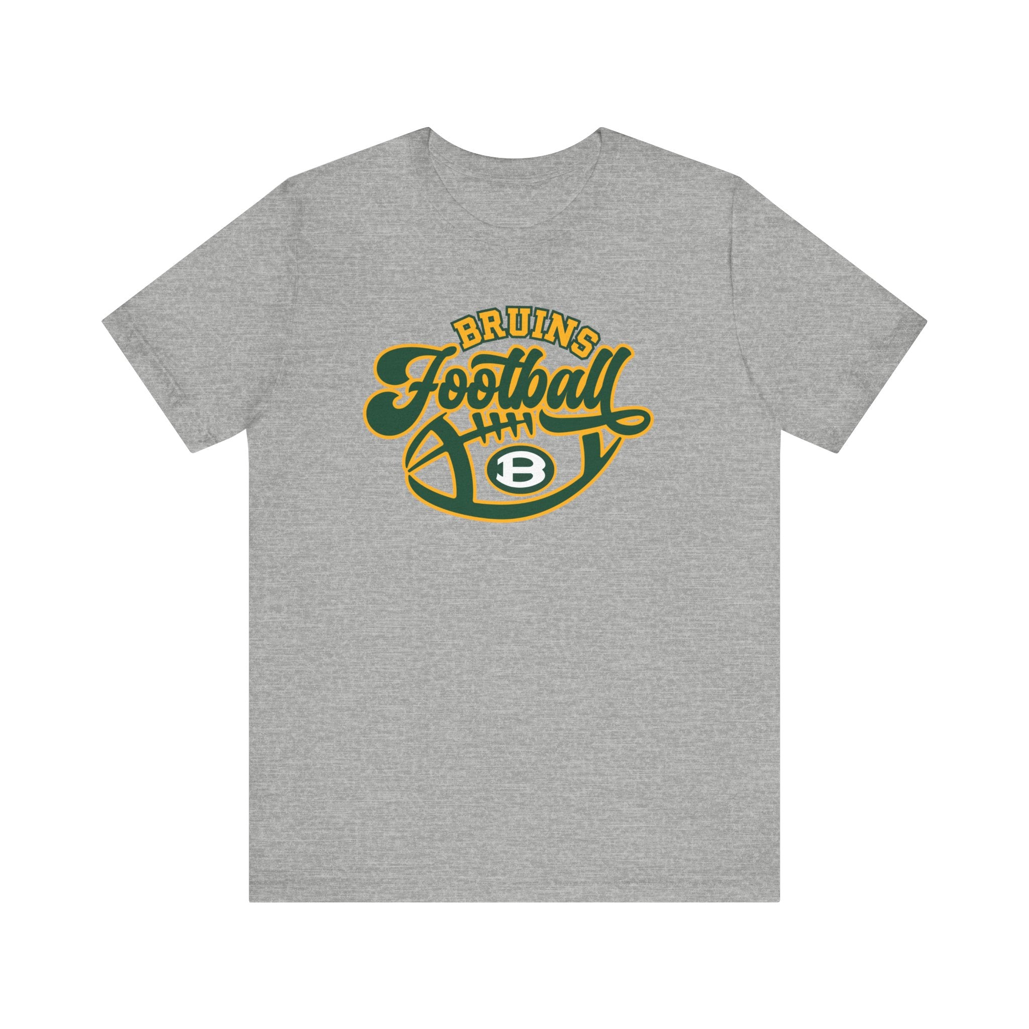 Adult Unisex Bruin Script Football Graphic Short Sleeve Soft Tee