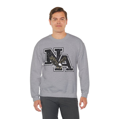 Adult Unisex Black Vintage Distressed Logo Graphic Sweatshirt