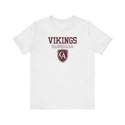 Adult Unisex Columbus Academy Vikings Baseball Graphic Short Sleeve Bella + Canvas Soft Tee