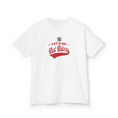 Youth Let's Go Red Riders Graphic Short Sleeve Gildan Heavy Tee