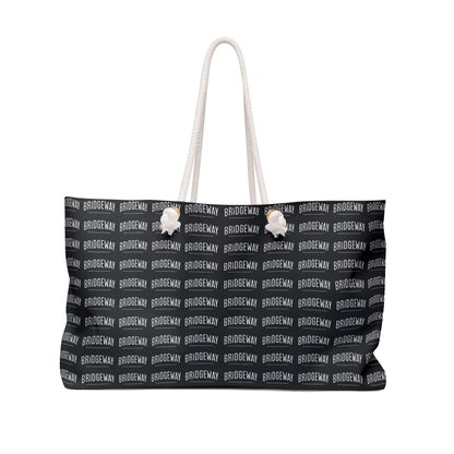Bridgeway Allover Classic Logo Large Black and White Tote