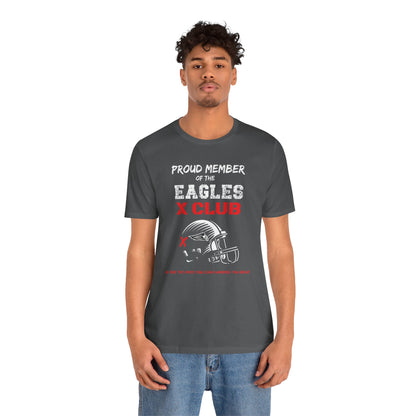 Adult Unisex Eagles Red X Club Graphic Short Sleeve Soft Tee