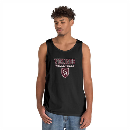 Adult Unisex Columbus Academy Vikings Volleyball Graphic Gildan Heavy Blend Cotton Tank