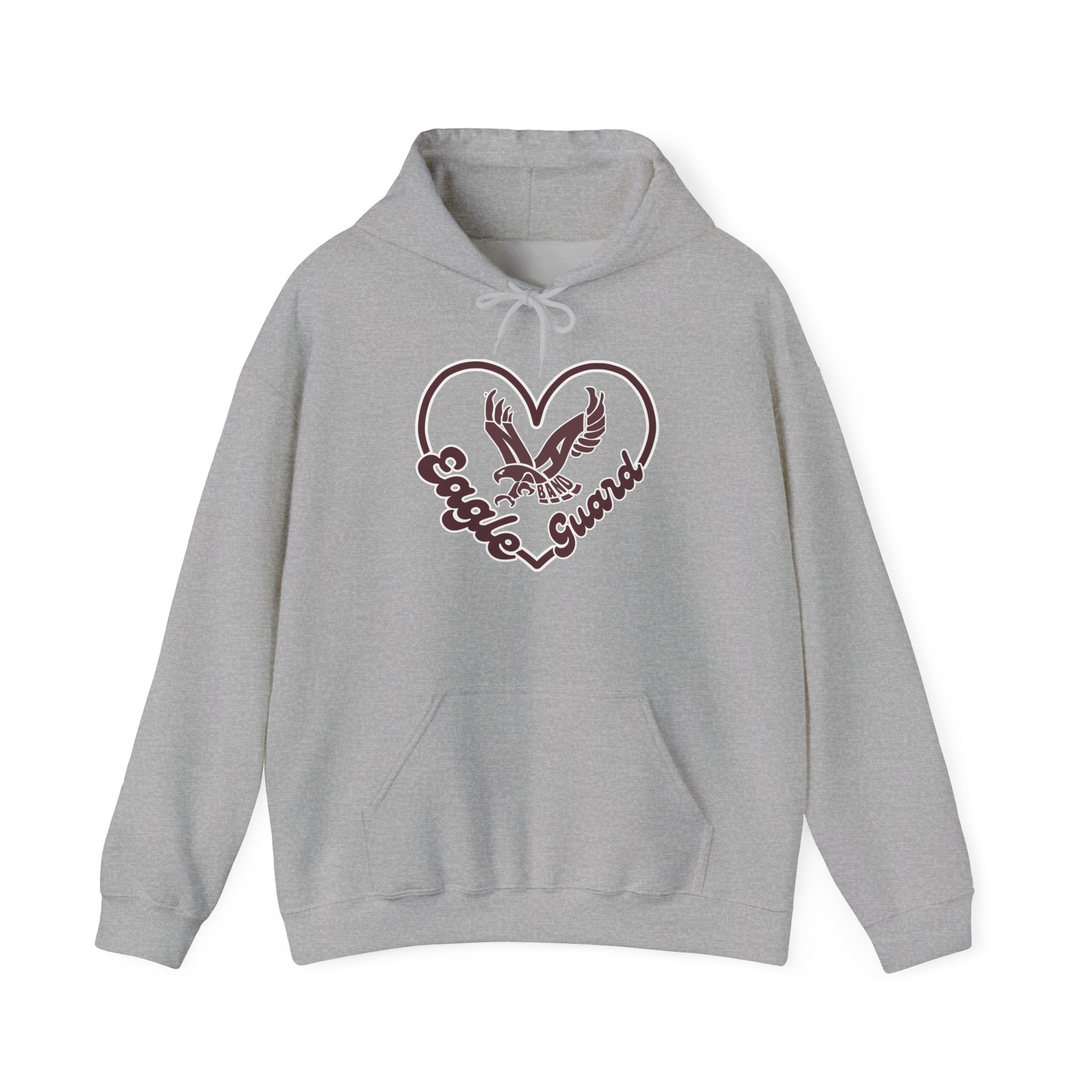 Adult Unisex Eagle Guard Heart Graphic Hoodie