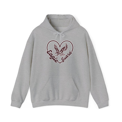 Adult Unisex Eagle Guard Heart Graphic Hoodie