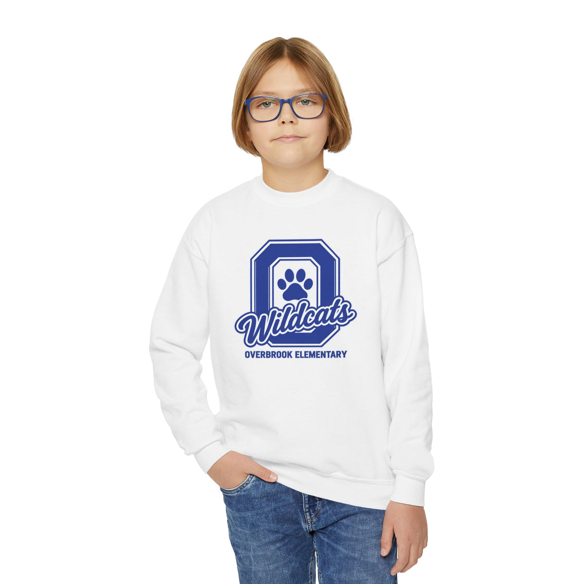 Youth Overbrook Elementary Wildcats Block Letter Graphic Sweatshirt