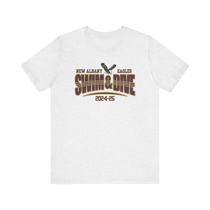 Adult Unisex Swim & Dive Dual Tone Eagles Effect Graphic Short Sleeve Soft Tee