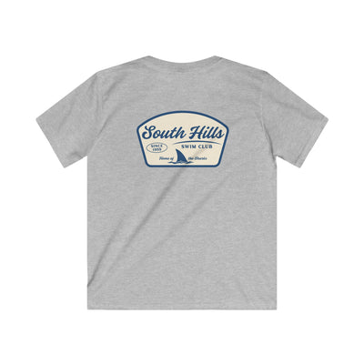 Youth South Hills Swim Club Home of the Sharks Graphic Short Sleeve Gildan Softstyle Tee