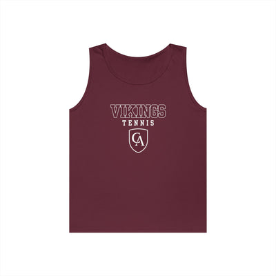 Adult Unisex Columbus Academy Vikings Tennis Graphic Gildan Heavy Blend Cotton Tank