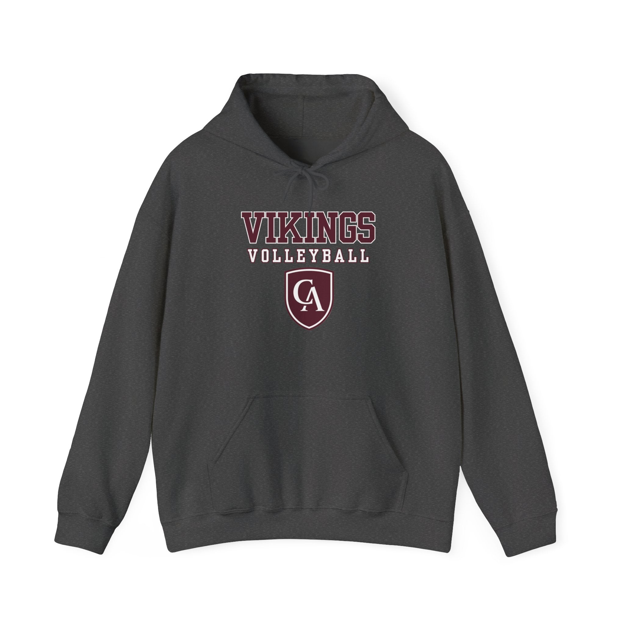 Adult Unisex Columbus Academy Vikings Volleyball Graphic Gildan Heavy Blend Hoodie