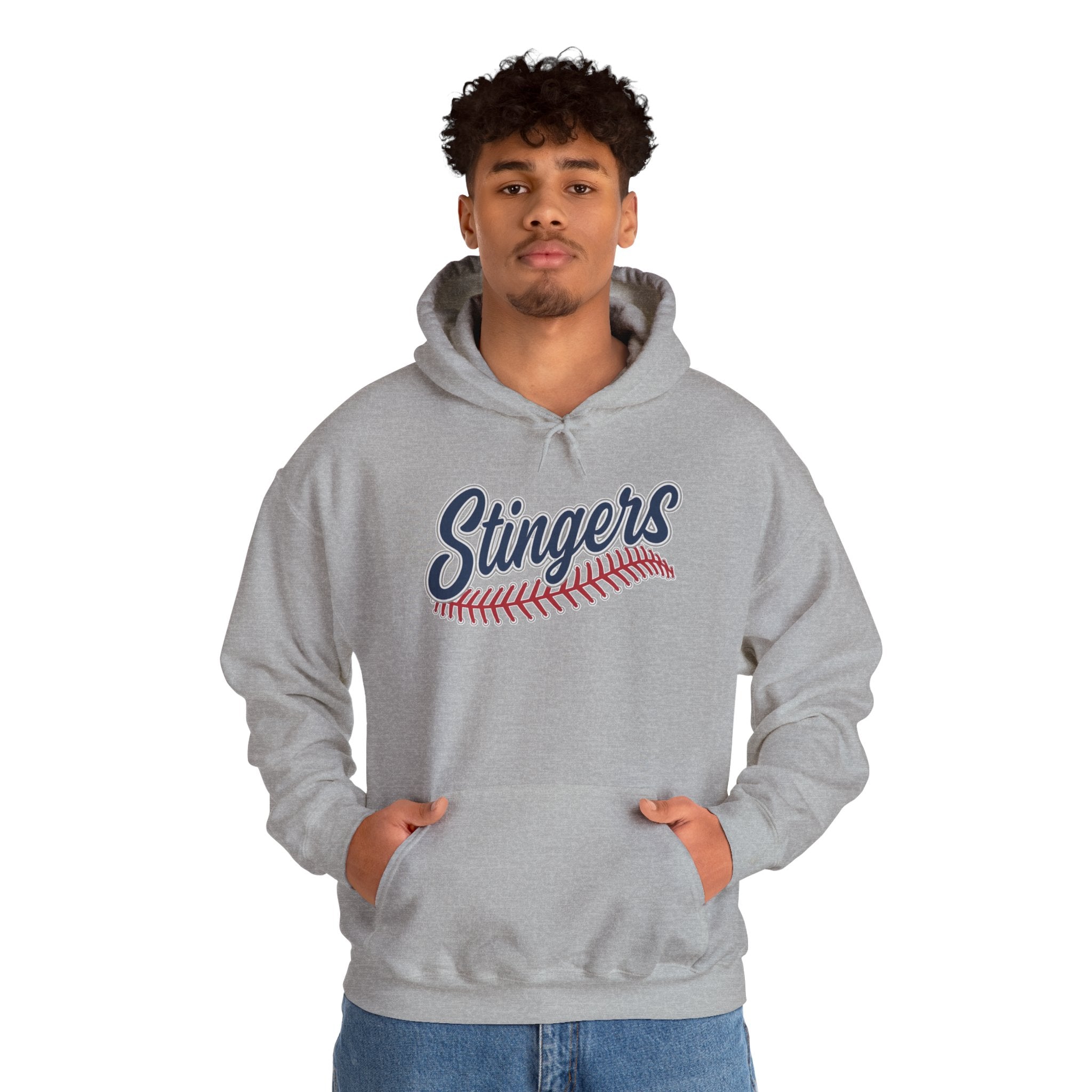 Adult Unisex Stingers Softball Stitches Graphic Hoodie