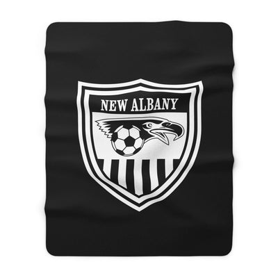 New Albany Youth Soccer League Crest Graphic Sherpa Fleece Blanket