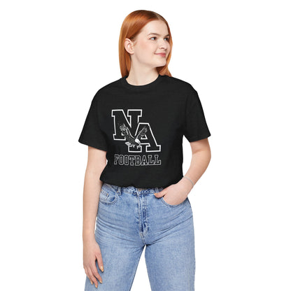 Adult Unisex Classic Logo Black Football Graphic Short Sleeve Soft Tee