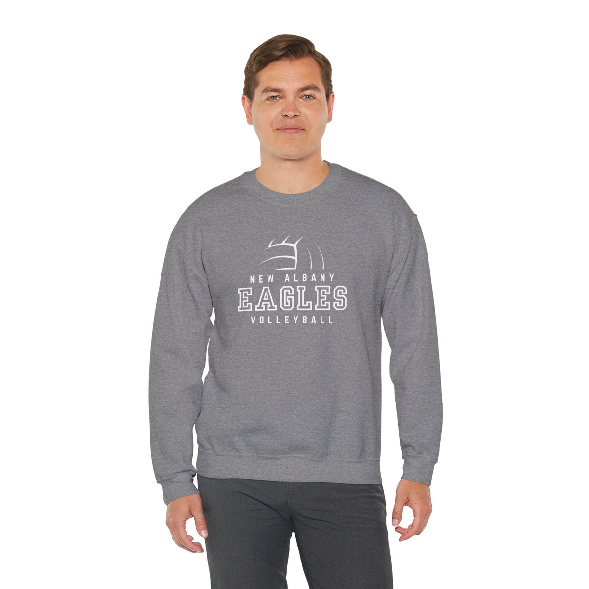 Adult Unisex New Albany Eagles Victory Volleyball Graphic Sweatshirt