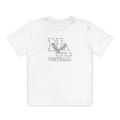 Youth New Albany Tonal Football Logo Graphic Short Sleeve Performance Tee