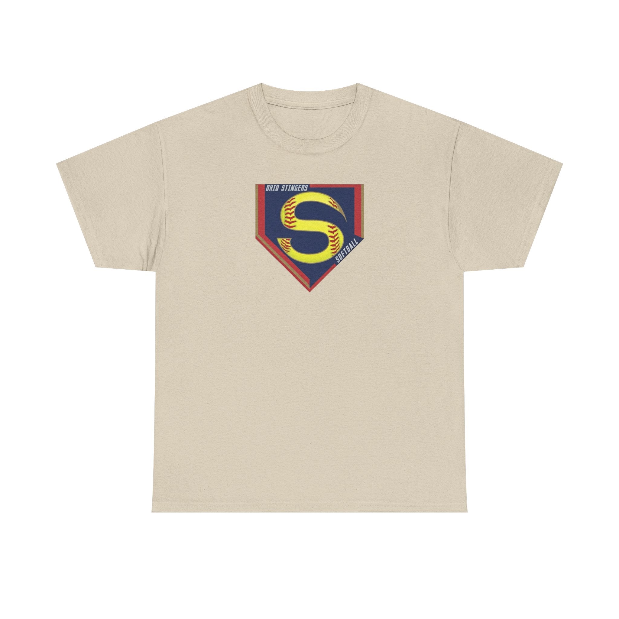 Adult Unisex Stingers Softball Logo Graphic Short Sleeve Gildan Heavy Tee