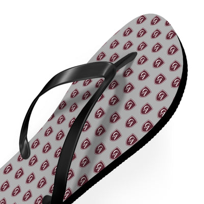 Columbus Academy Allover Logo Print Flip Flops