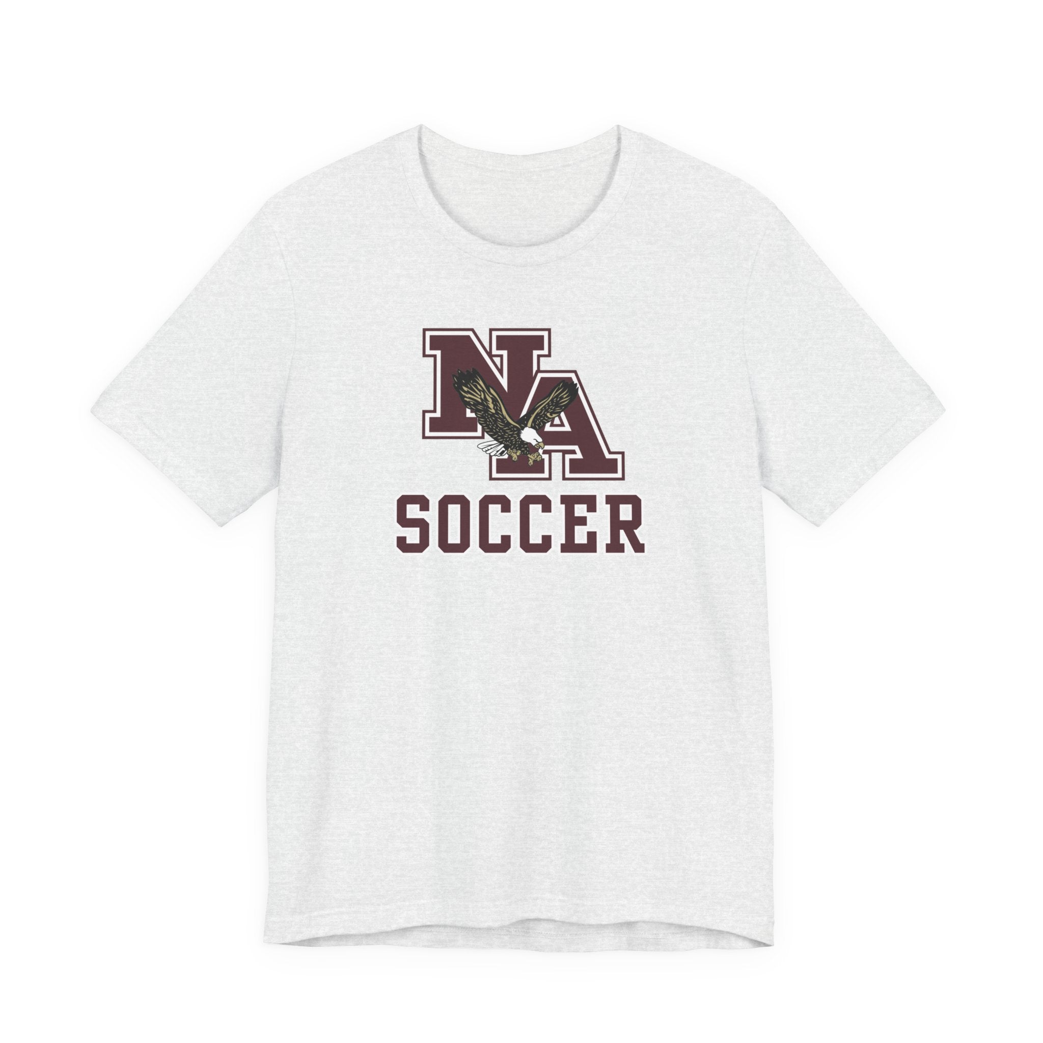 Adult Unisex New Albany Classic Maroon Soccer Logo Graphic Short Sleeve Bella + Canvas Soft Tee
