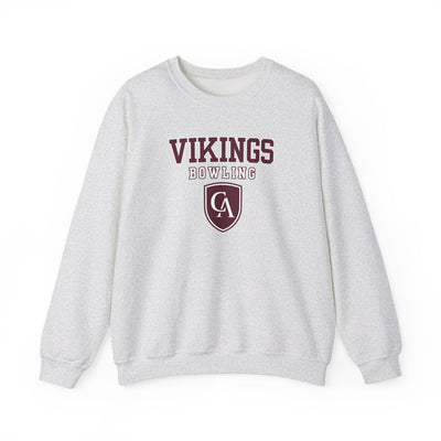 Adult Unisex Columbus Academy Vikings Bowling Graphic Gildan Heavy Blend Sweatshirt