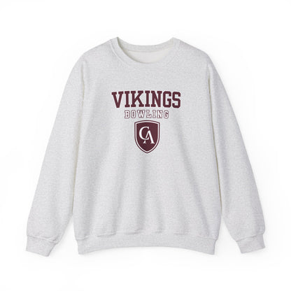 Adult Unisex Columbus Academy Vikings Bowling Graphic Gildan Heavy Blend Sweatshirt