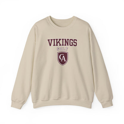 Adult Unisex Columbus Academy Vikings Golf Graphic Gildan Heavy Blend Sweatshirt