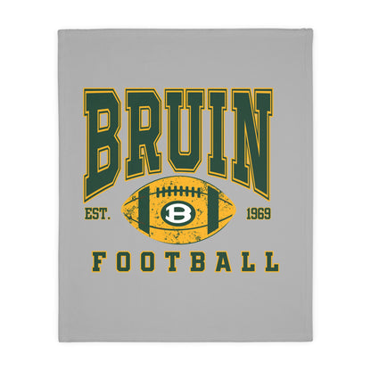 Bruin Football Heritage Graphic Super Soft Velveteen Microfiber Blanket (Two-sided print)
