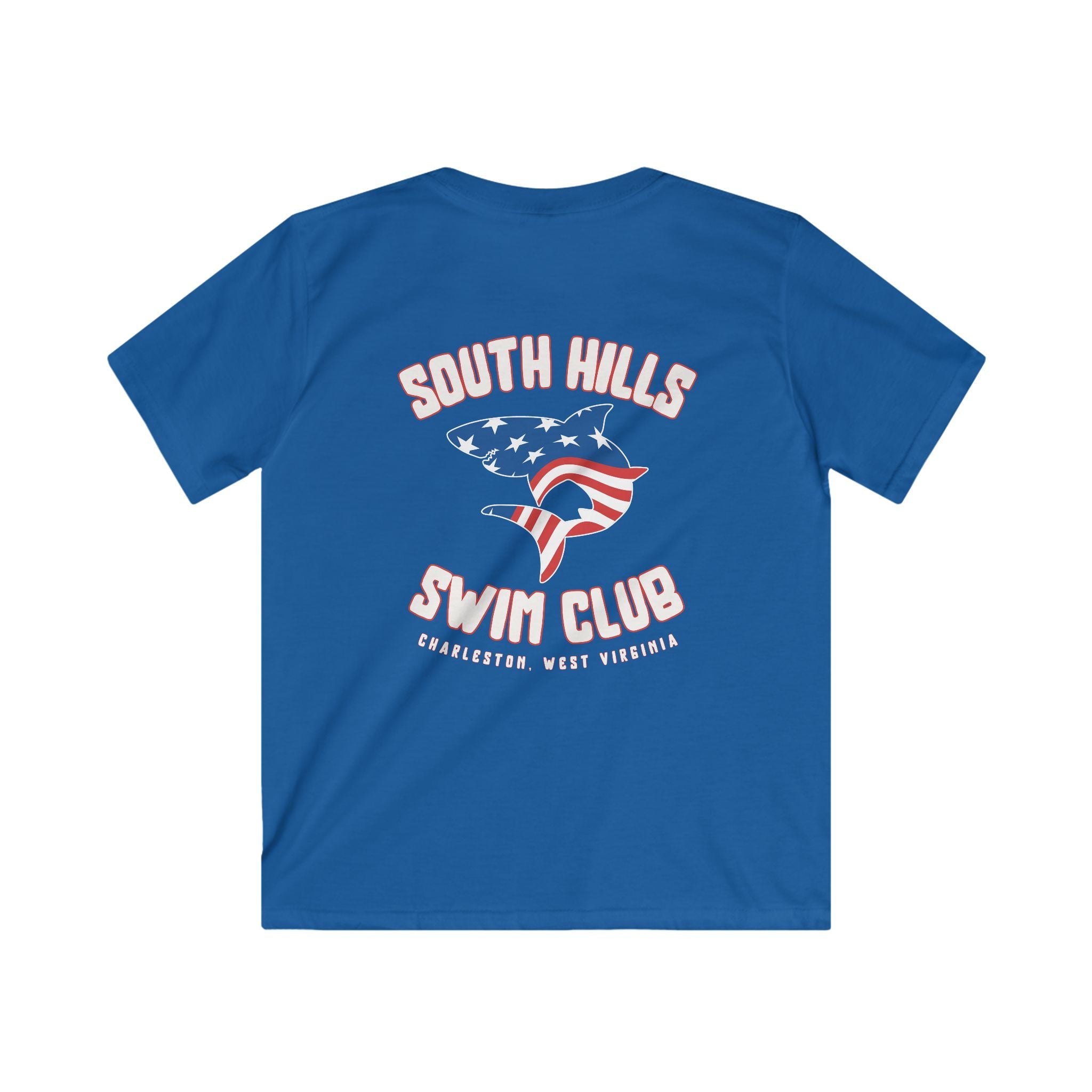 Youth South Hills Swim Club Patriotic Graphic Short Sleeve Gildan Softstyle Tee