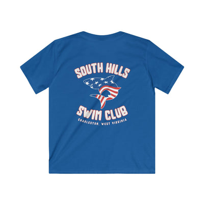 Youth South Hills Swim Club Patriotic Graphic Short Sleeve Gildan Softstyle Tee