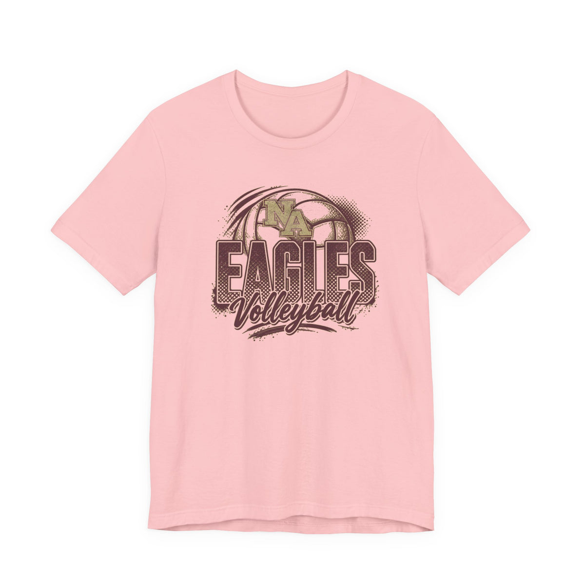 Adult Unisex New Albany Eagles Ombre Volleyball Graphic Short Sleeve Soft Tee