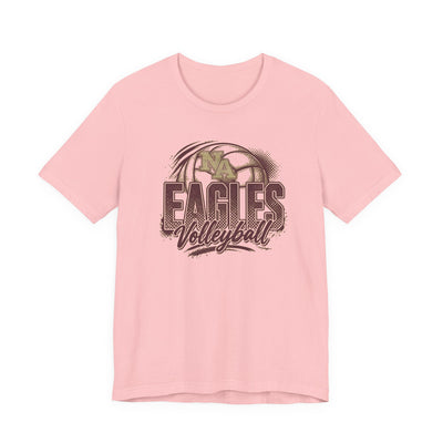 Adult Unisex New Albany Eagles Ombre Volleyball Graphic Short Sleeve Soft Tee