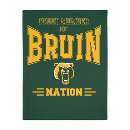 Bruin Nation Graphic Super Soft Velveteen Microfiber Blanket (Two-sided print)