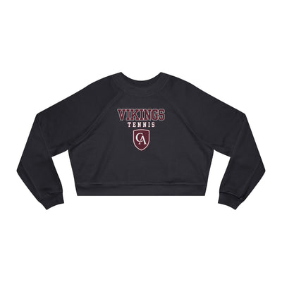 Women's Columbus Academy Tennis Graphic Cropped Fleece Bella + Canvas Sweatshirt