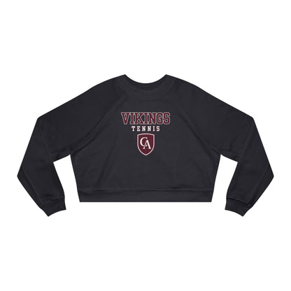Women's Columbus Academy Tennis Graphic Cropped Fleece Bella + Canvas Sweatshirt