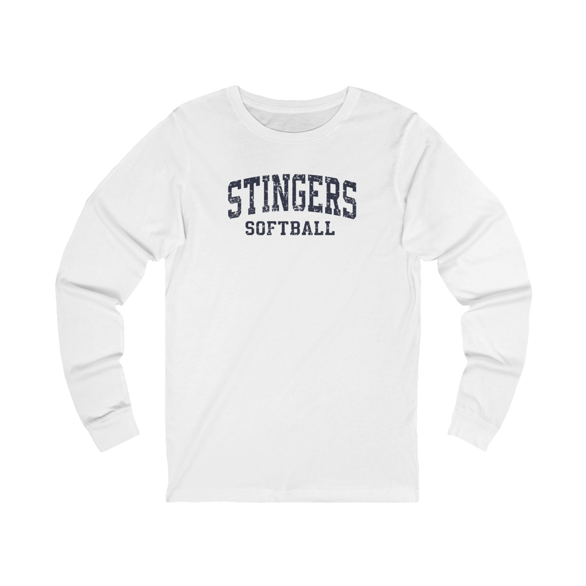Adult Unisex Stingers Softball Vintage Distressed Graphic Long Sleeve Bella + Canvas Soft Tee