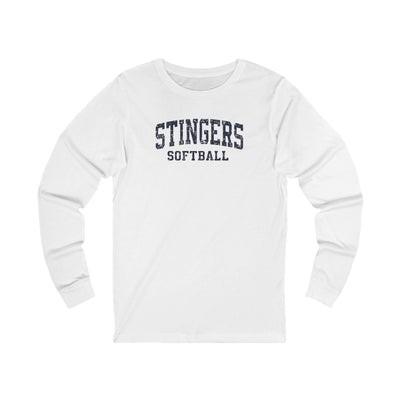 Adult Unisex Stingers Softball Vintage Distressed Graphic Long Sleeve Bella + Canvas Soft Tee