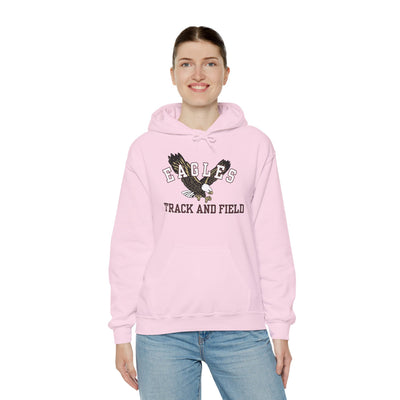Adult Unisex Flying Track and Field Eagle Graphic Hoodie