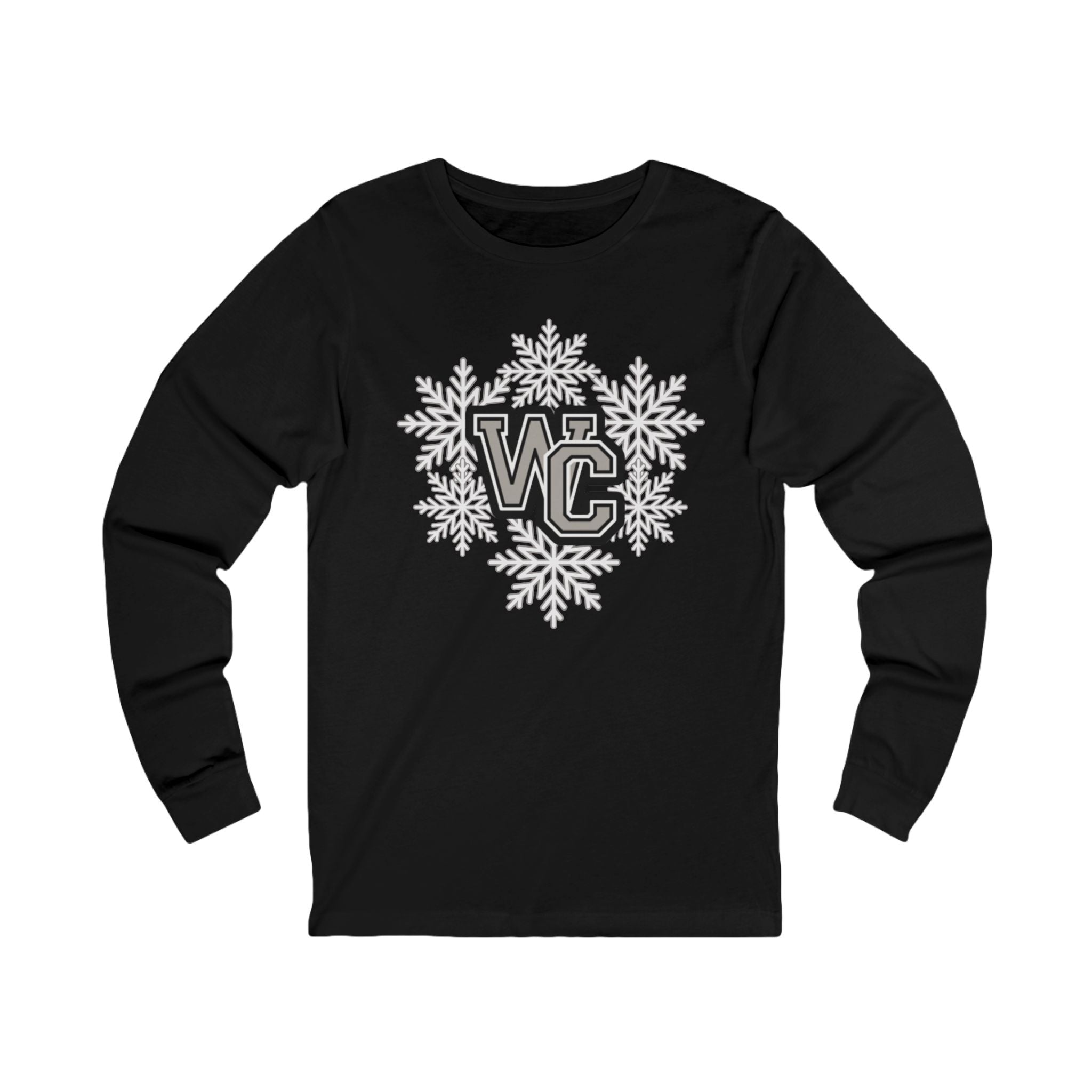Adult Unisex Westerville Central Spirited Snowflake Graphic Long Sleeve Soft Tee